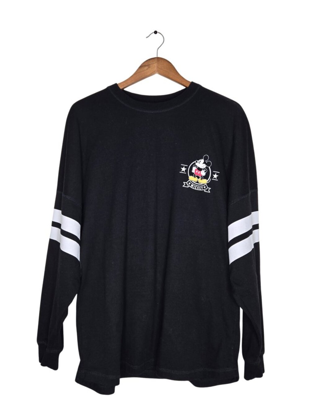 Disney Mickey Mouse Black Long Sleeve Jersey Shirt
